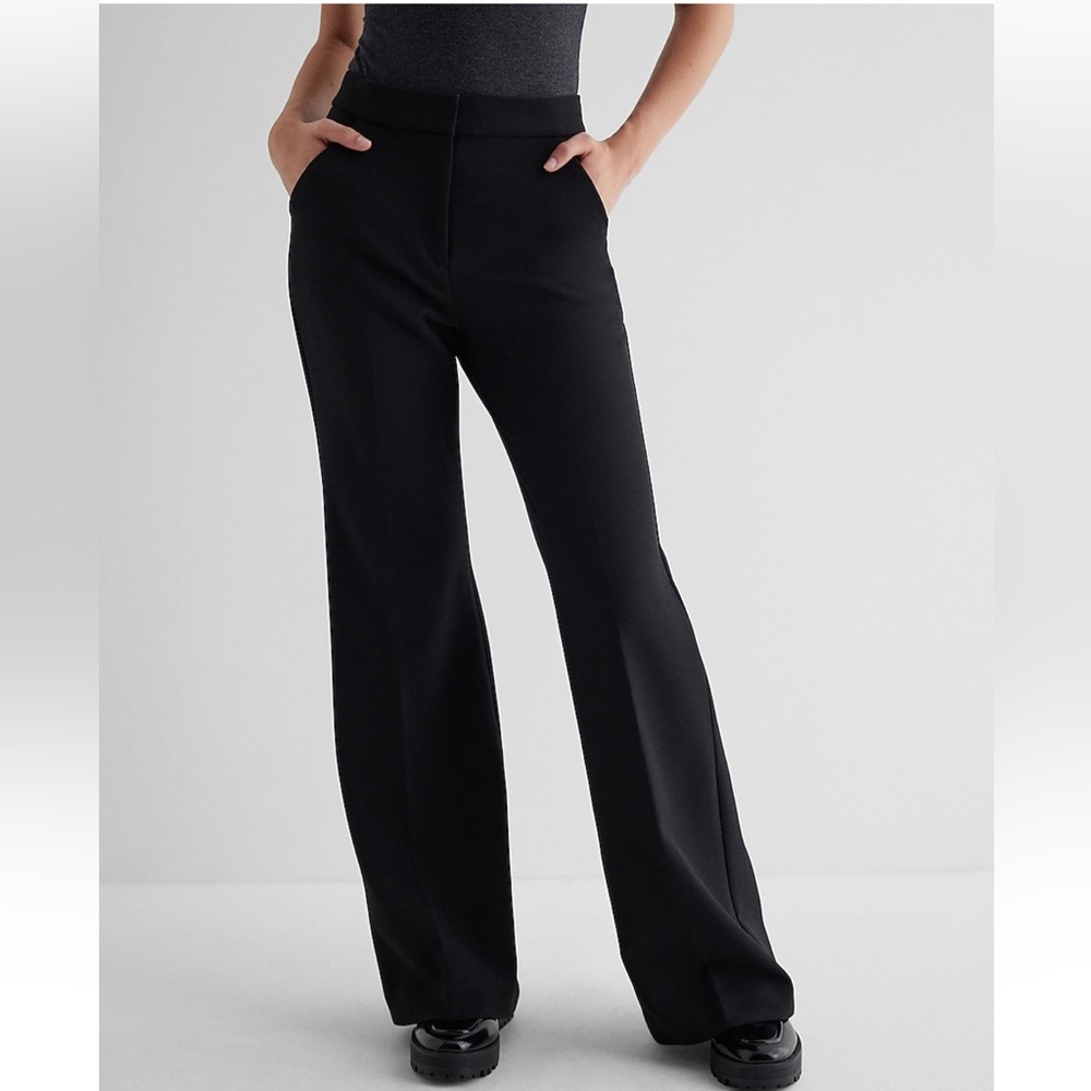 Express Editor High Waisted Trouser Flare Pant